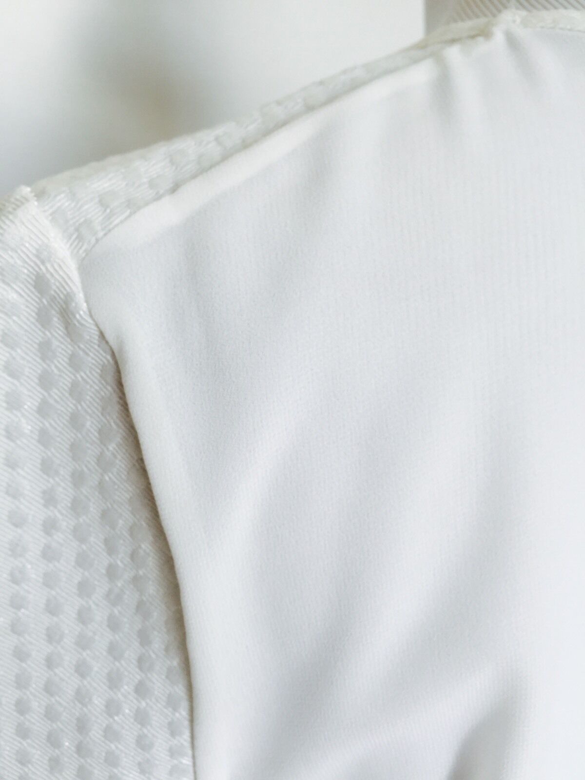 TAVI Ivory Top Raised Spot Front And Sheer Back. NWOT  Size M $29