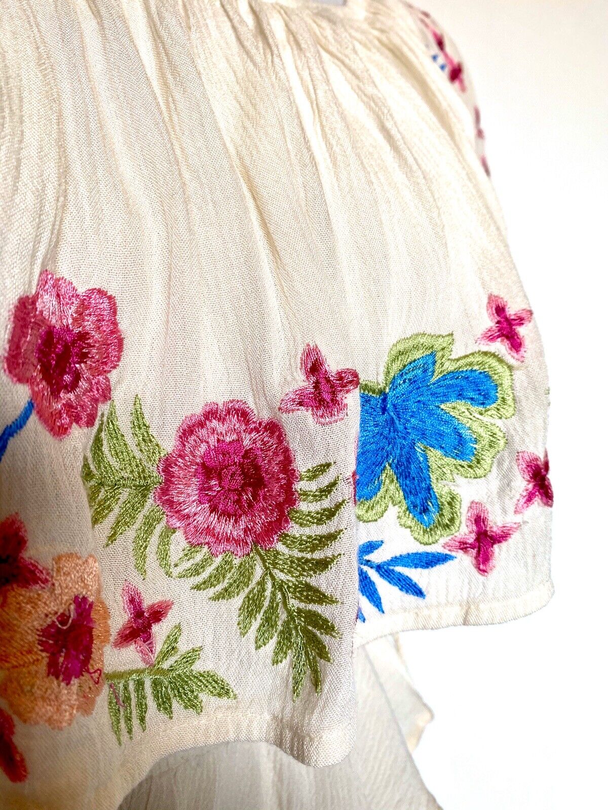 Anthropologie Rahi Cali Boho Embroider Top Retail $76 Price $34 S NWT
