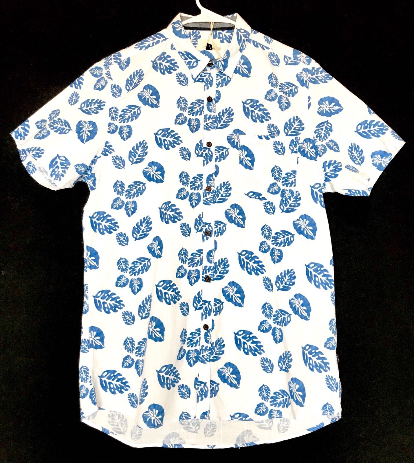 Civil Society Ohana Blue Leaf SS Shirt. Retails $69 Price $33 NWT Size M