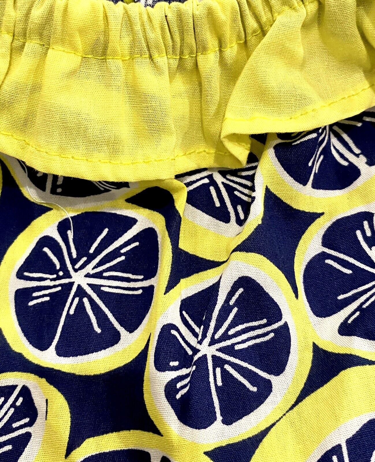 Quiltex Yellow & Blue Lemons Dress & Panties Set. NWT Price $26 3-6 Months