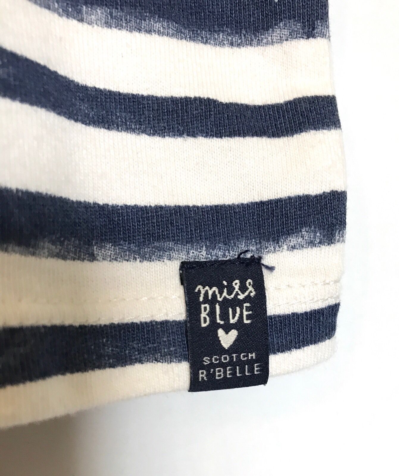 Scotch R'Belle Breton Cream & Blue Stripe Shirt.NWT Age 8 Retail $55 Price $38