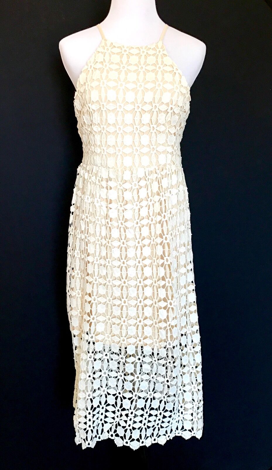 Romeo + Juliet Couture Cream Lace Crochet Dress NWT Retail $195 Price $59 Size M