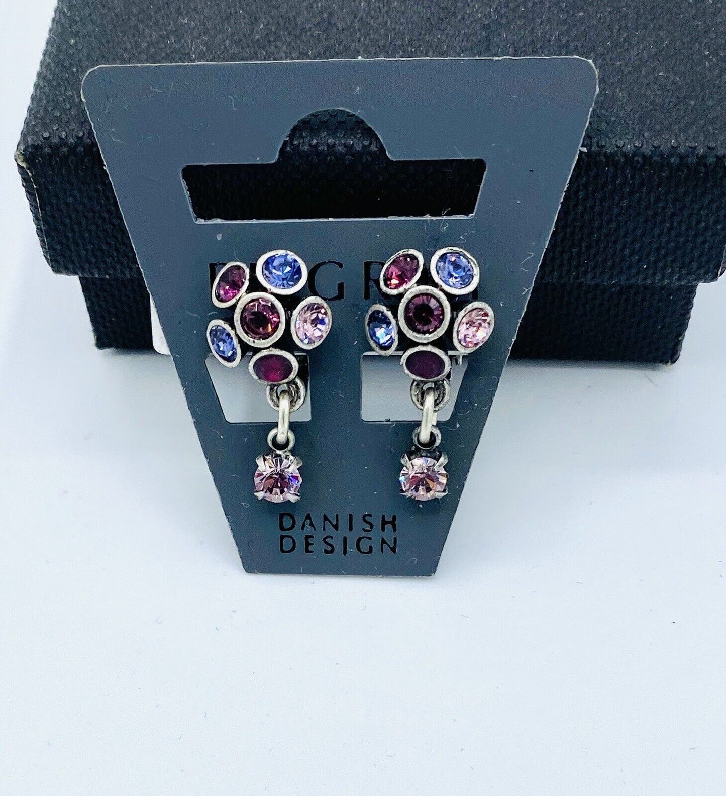 Pilgrim Jewelry Swarovski Crystal Sterling silver Plated Clip In Earrings $13