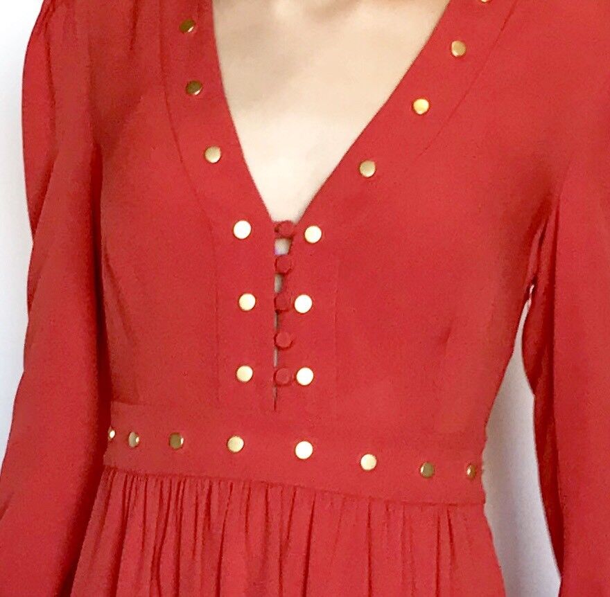 NEW Rachel Zoe Neda Spice Dress Size 0 Retails $495 Price $189 NWT