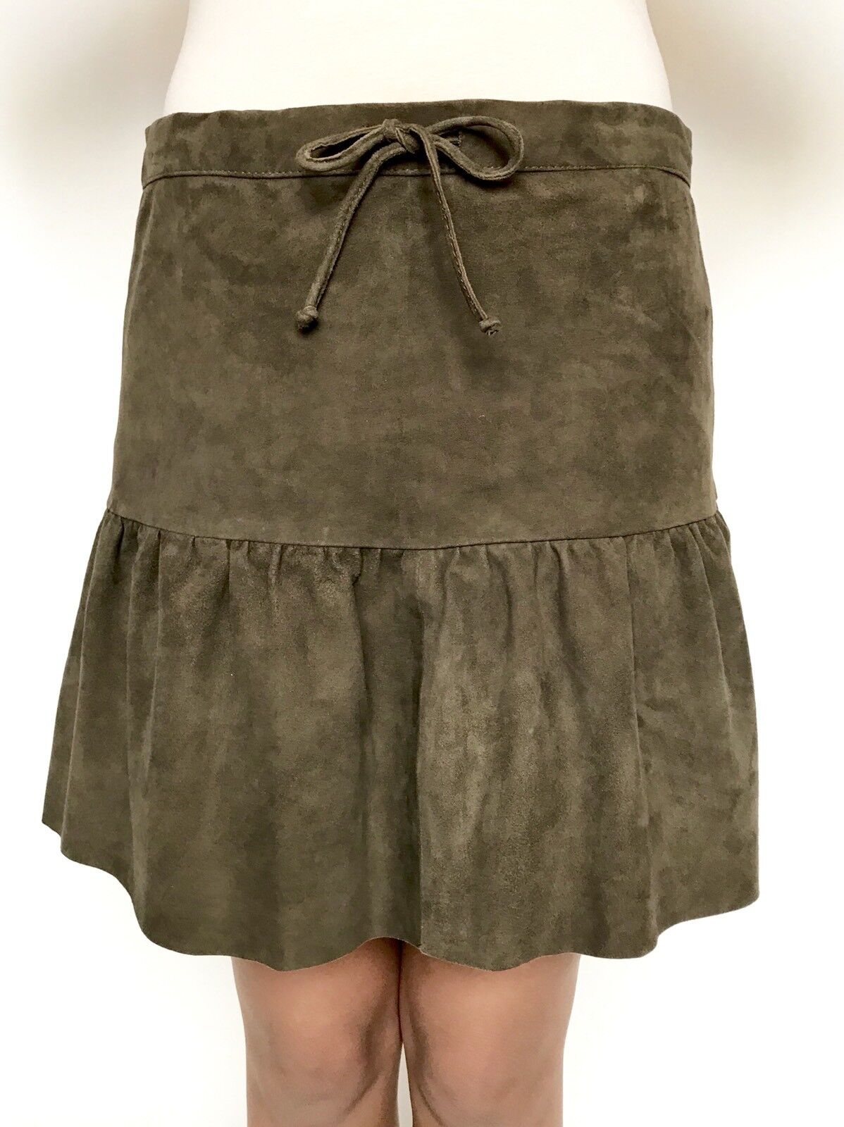 AllSaints Haslam Suede Leather Skirt NWT Size 2 Retails $360 Price $158 NWT