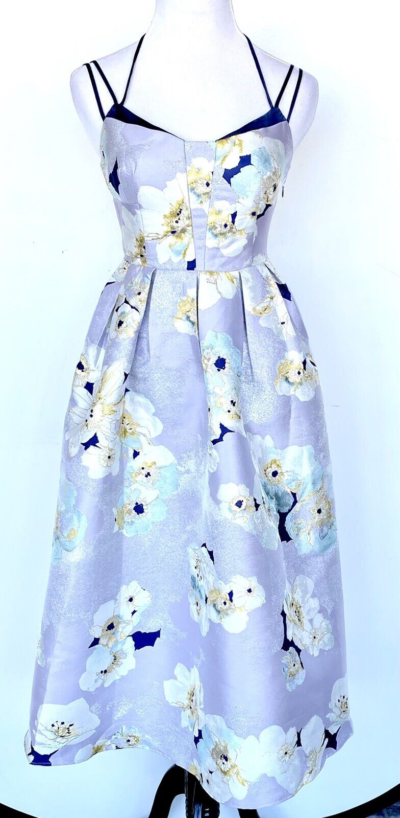 Karen Millen jacquard midi Prom cocktail dress US 2 Retail $308 Price $169