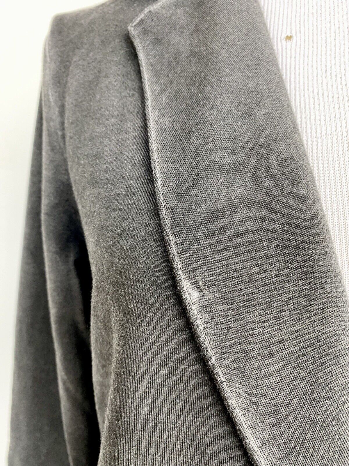 Nic + Zoe Graphite Open Front Blazer Jacket Distressed XS Retail $148 Price $48