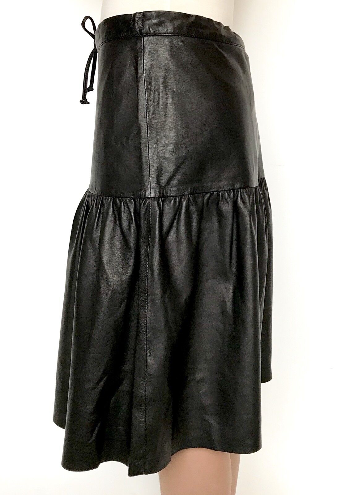 AllSaints Long Haslam Soft Leather Skirt NWT Size 2 Retails $415 Price $185 NWT