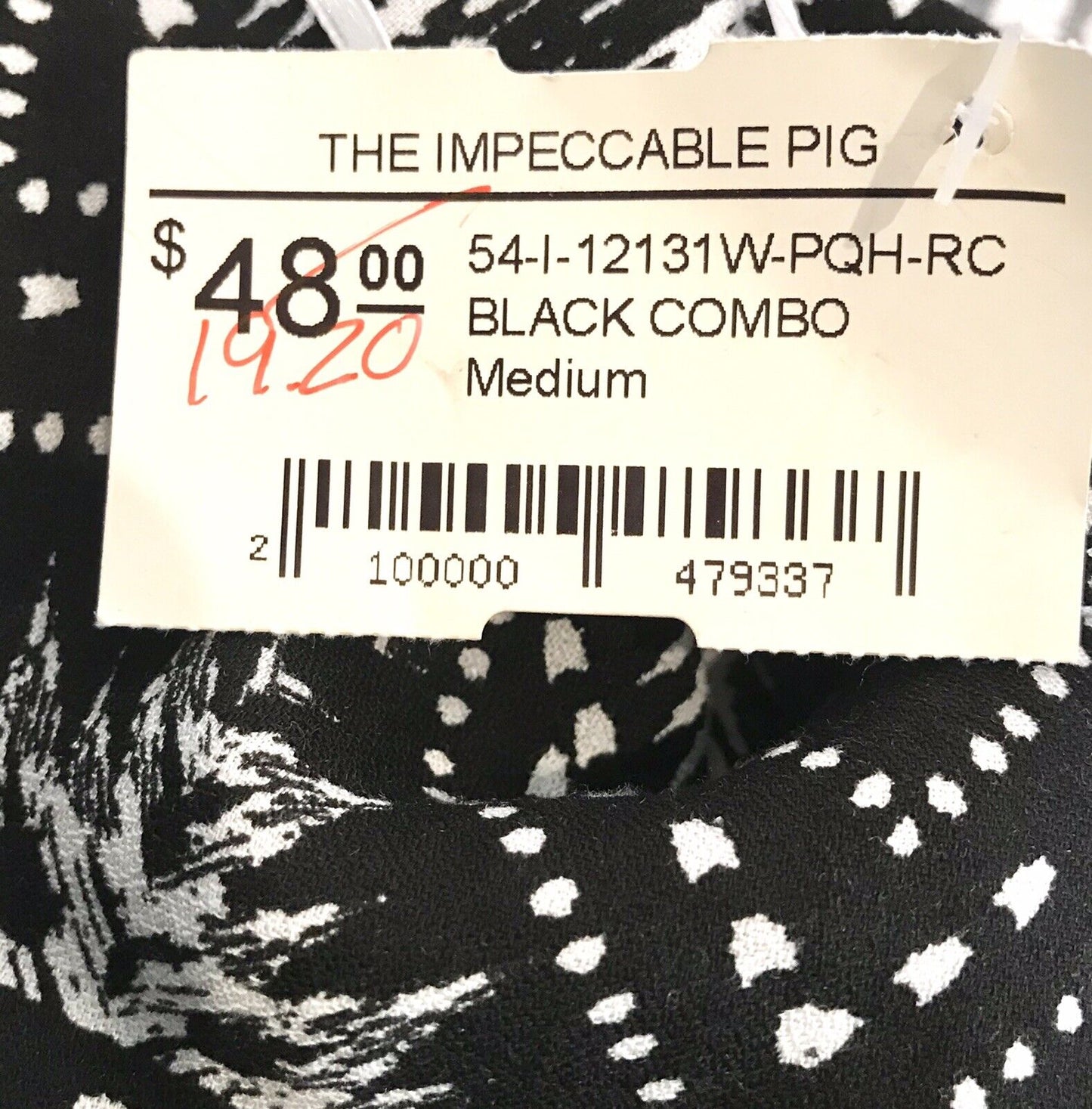 The Impeccable Pig Black & White  Tank Top Retail $48 Price $19.20 Medium NWT