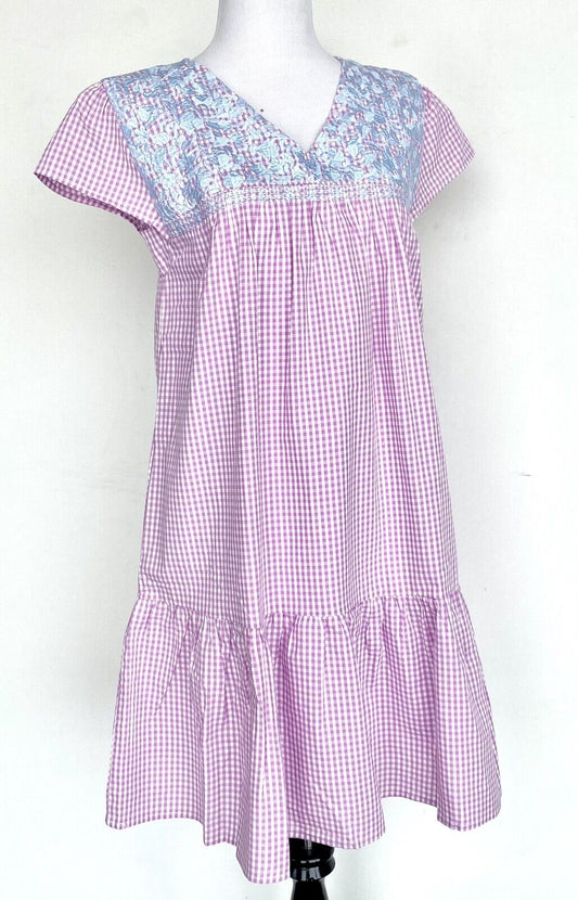 J Marie embroidered Gingham Angelina Dress size XSmall Retail $114 Price $65