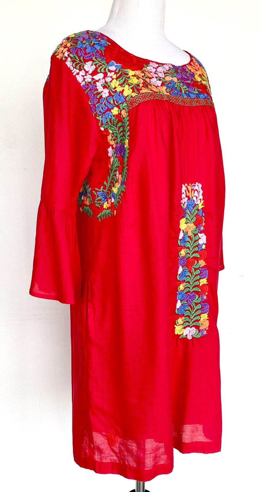 J Marie embroidered Catherine Dress bell sleeve XSmall Retail $104 Price $69 NWT