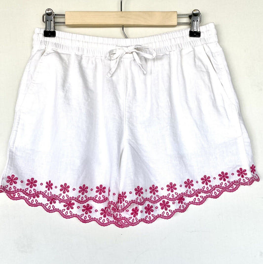 J Crew Embroidered Linen Mix Shorts NWT Retail $69.50  Price $36.50 Size XS