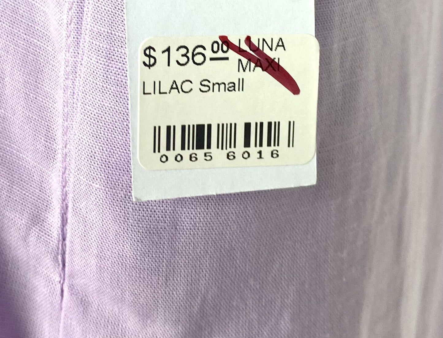 NWT J Marie embroidered Lilac Linen mix Kaftan Dress S Retail $136 Price $69