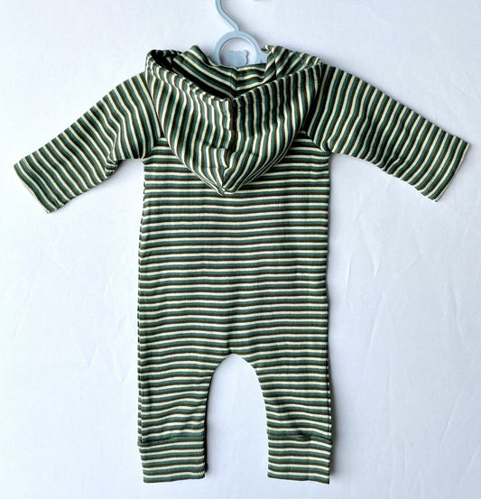 Kate Quinn Organic Cotton Stripe Hooded Jumpsuit Retail $38 Price $28 12-18 M
