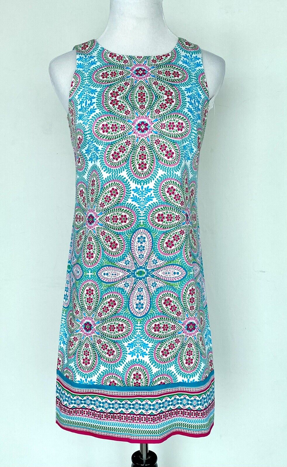 London Times Neon Print Sleeveless Shift Dress Retail  Price $49 NWT 6