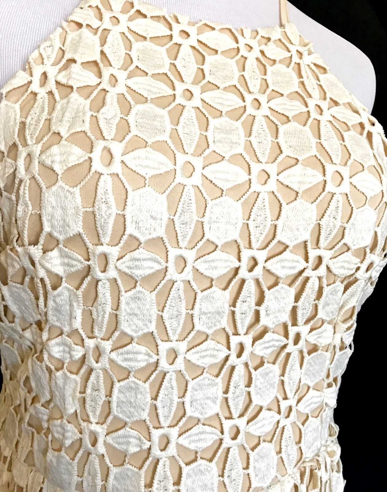 Romeo + Juliet Couture Cream Lace Crochet Dress NWT Retail $195 Price $59 Size M