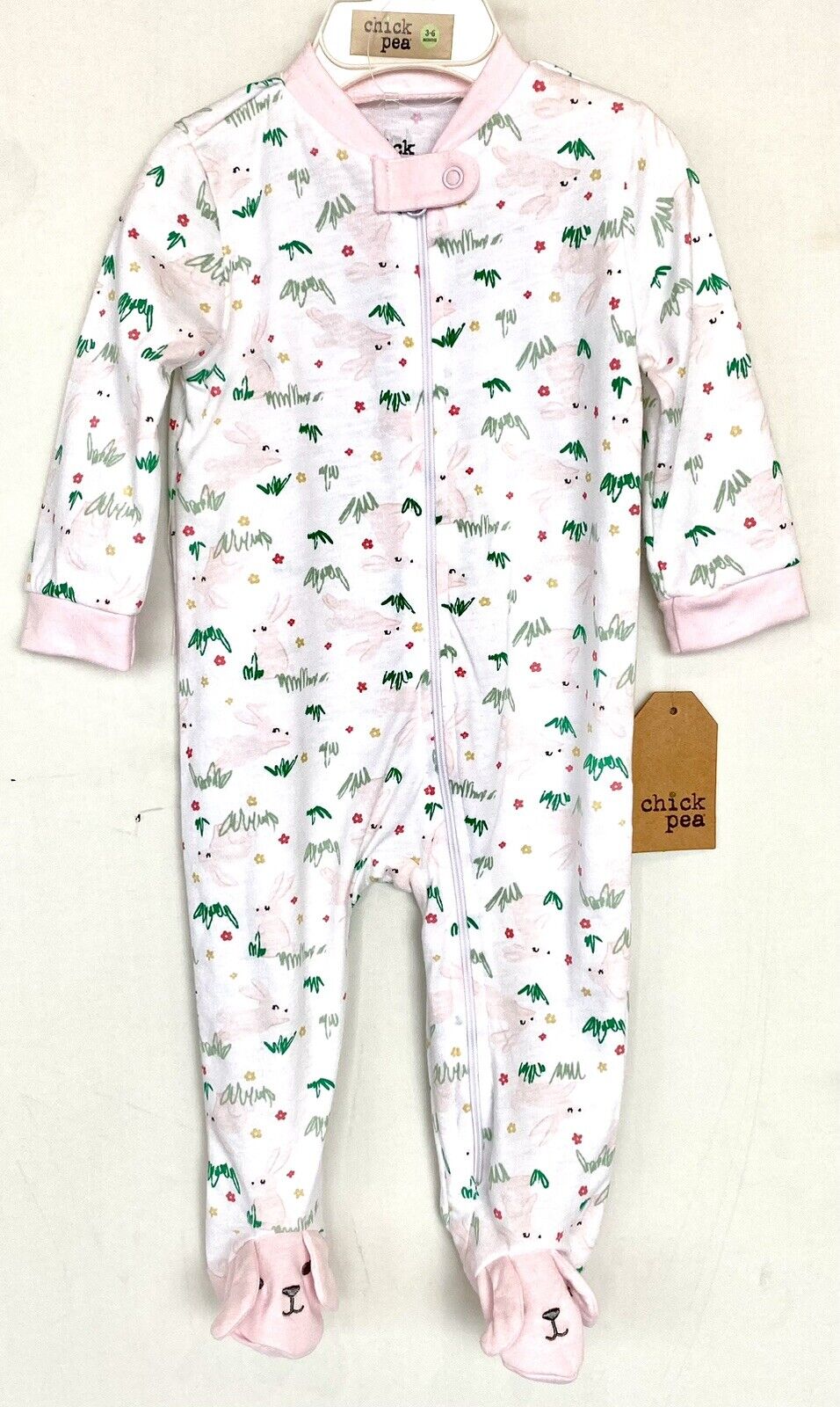 chickpea Bunny Rabbit Coverall Footsie 3-6 Months NWT Price $16
