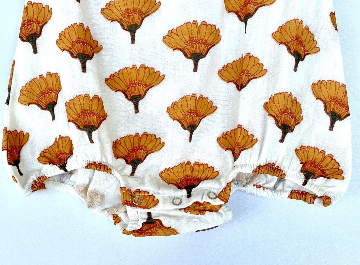 Kate Quinn 100% Organic Cotton Bubble Romper Price $36 6-12 M Marigold