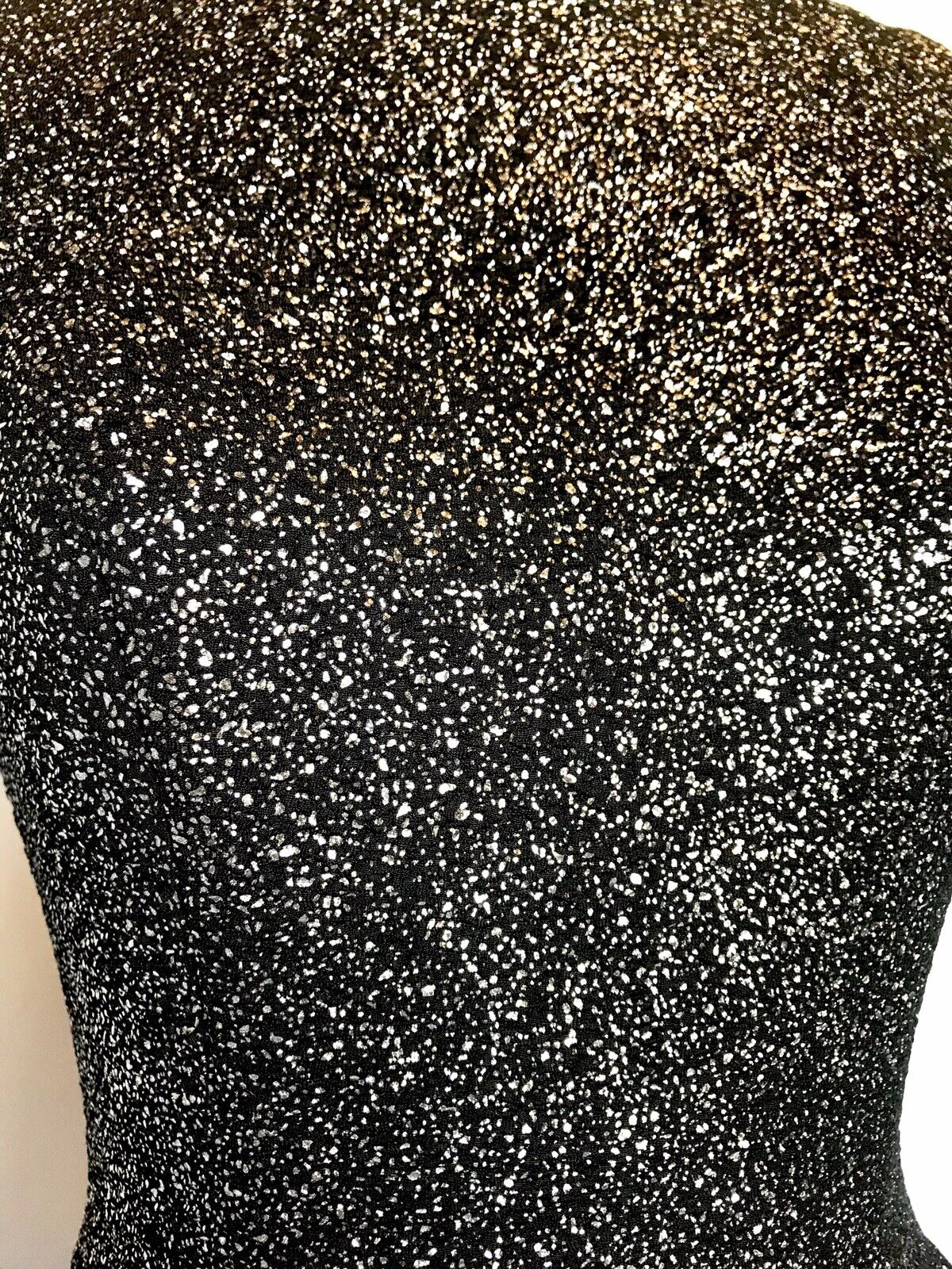 Aqua NWT Dress Metallic Silver & Black Stretch Dress XS/ S Retail $88 Price $42