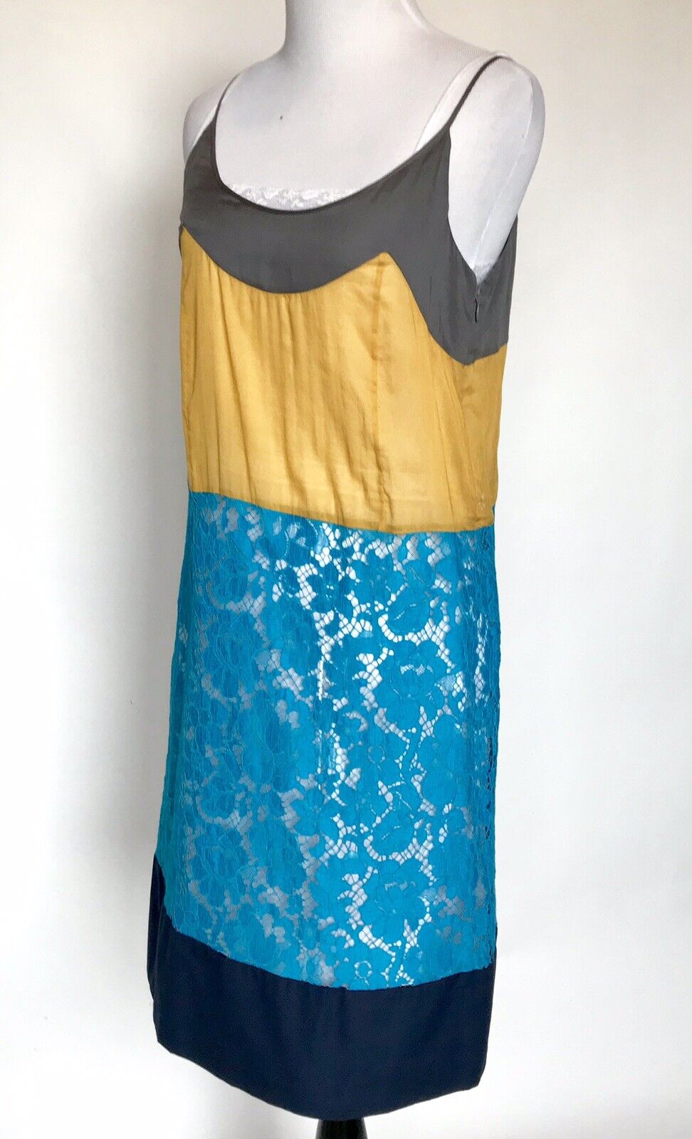 Prada 100% Authentic Lace Slip Dress NWT Sz IT 38 US 2 Retail $2410 Price $595