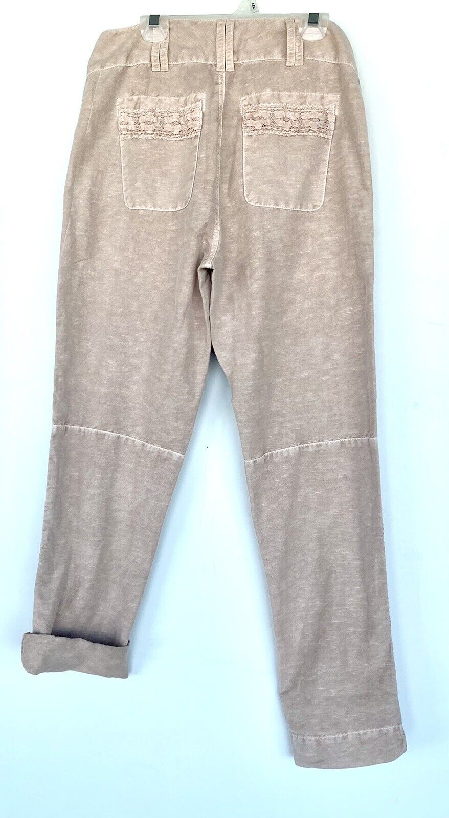 Sundance Organia Cotton Pants Lace Side Panel Retail $98 Price $56  Size 2