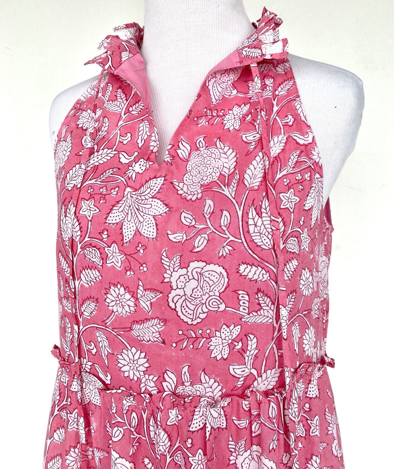 J Marie Emilia Rose ruffle tier maxi dress size S Retail $188 Price $85