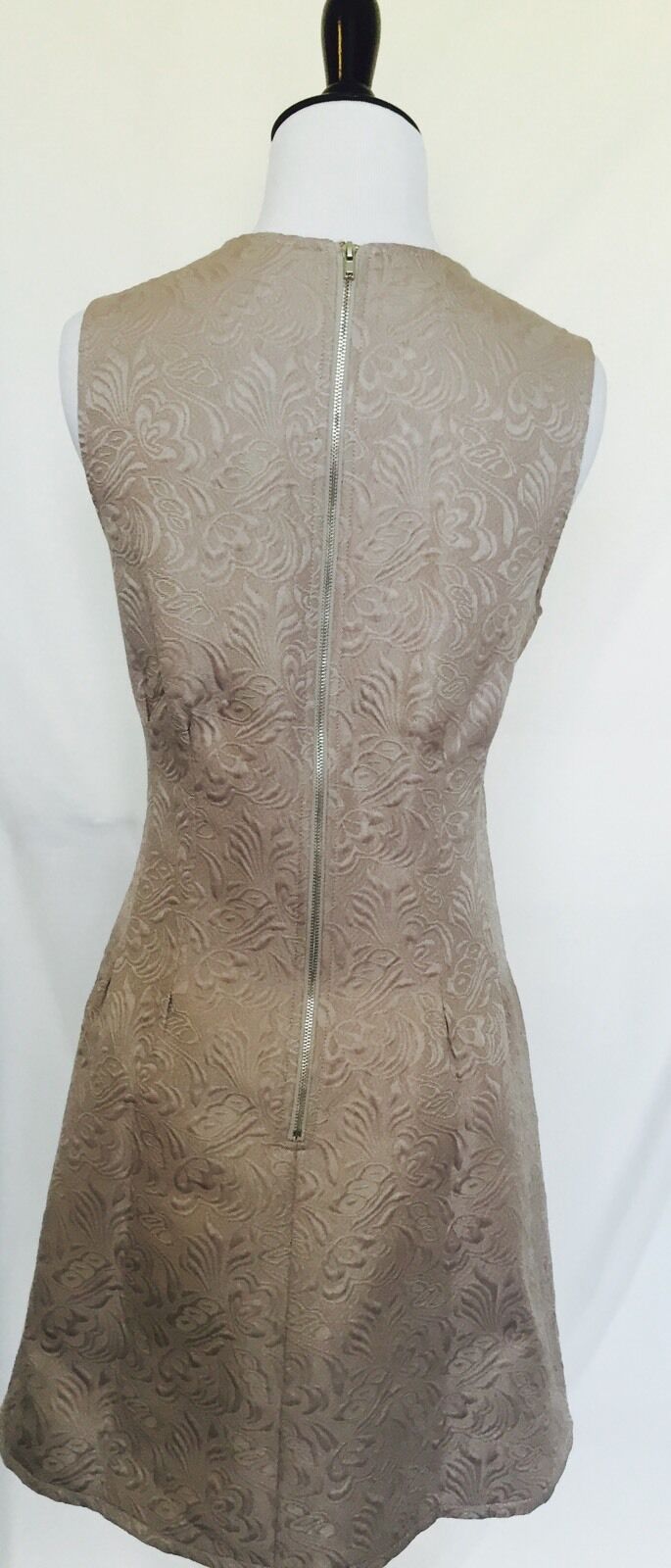 TAVI Taupe Beige dress with diamante detail. Stitched Detail NWOT  Size M $39
