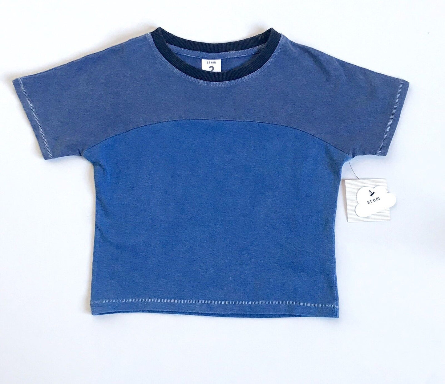 Stem Baby Boys Blue Tee Shirt Age 2 Retails $22 Price $13.20 NWT