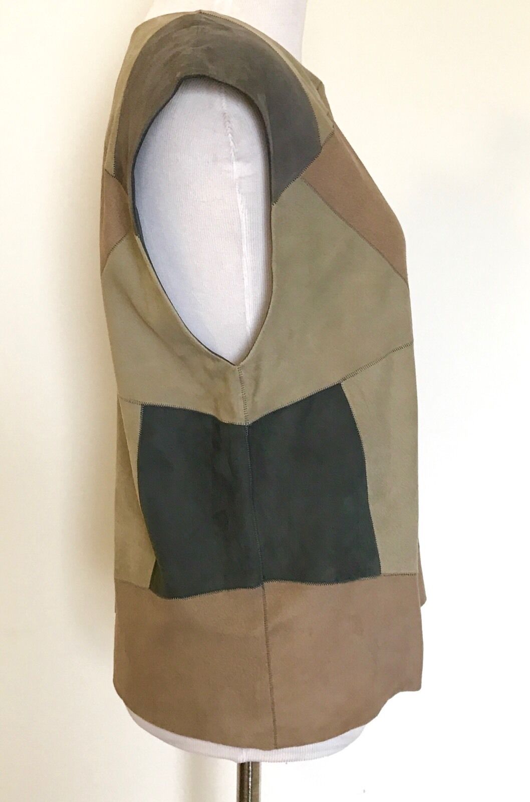 AllSaints Leather Patch Turner Tee NWT Retail $650 Price $165 Size 4 All Saints