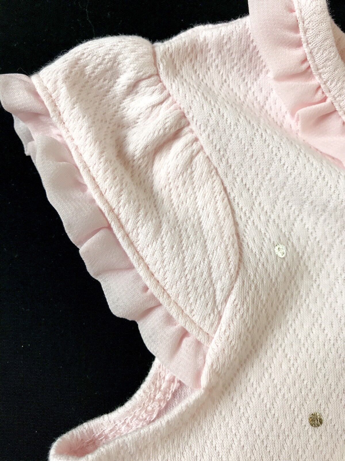Little Me 2 Pc Pink Hat & Romper. Silver Spot & Bows Retail $26 NWT Price $19 9M