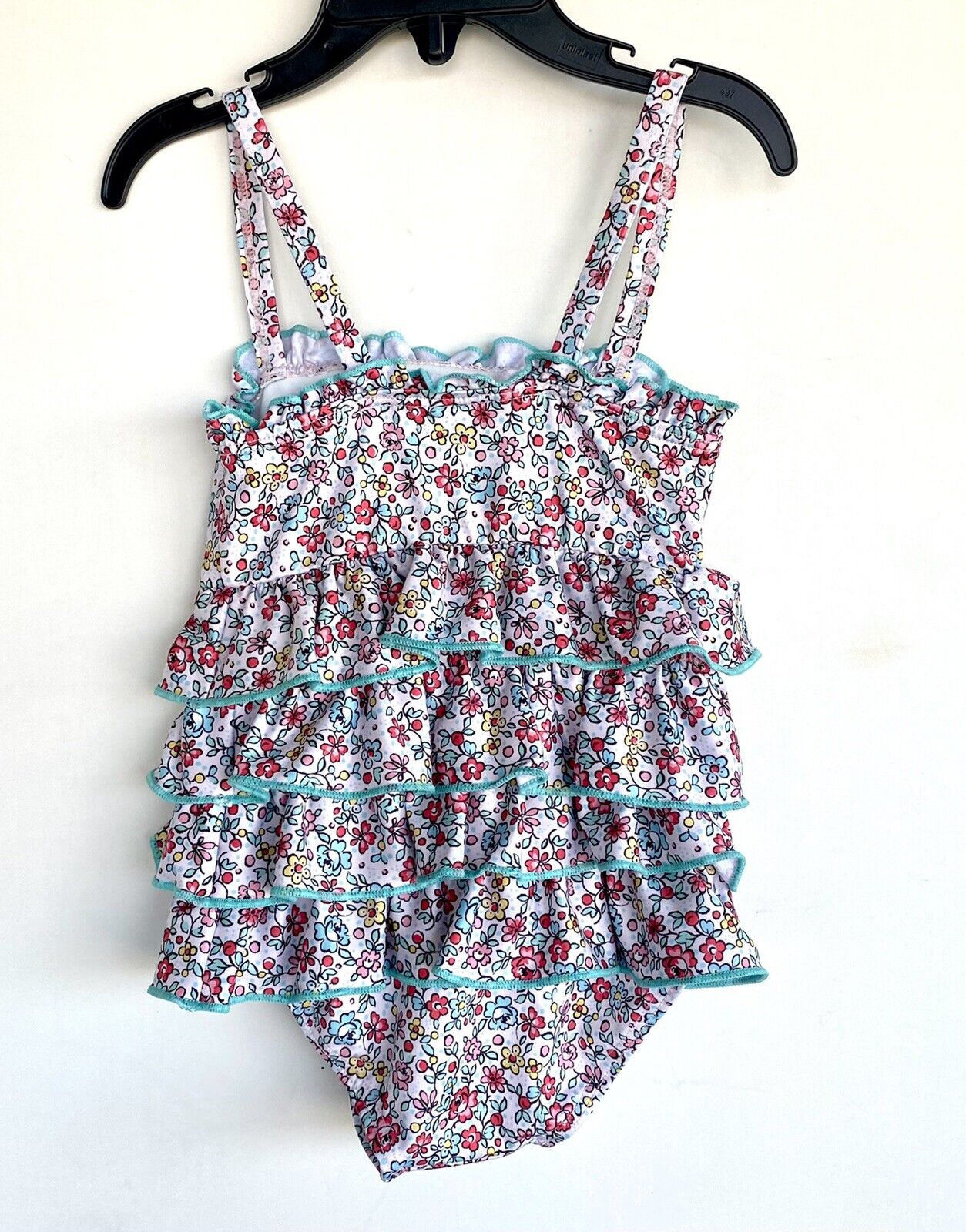 Monsoon London Ditzy Print Ruffle Tiered Swimsuit 12-18 M Price $28 NWT