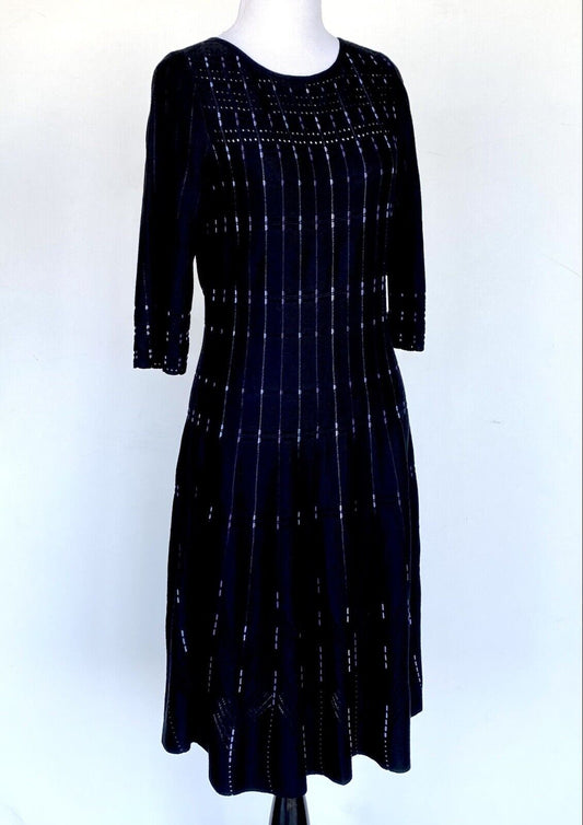 Nic + Zoe Black Cutout Fine Knit Dress NWT Size XS Retail $238 Price $85