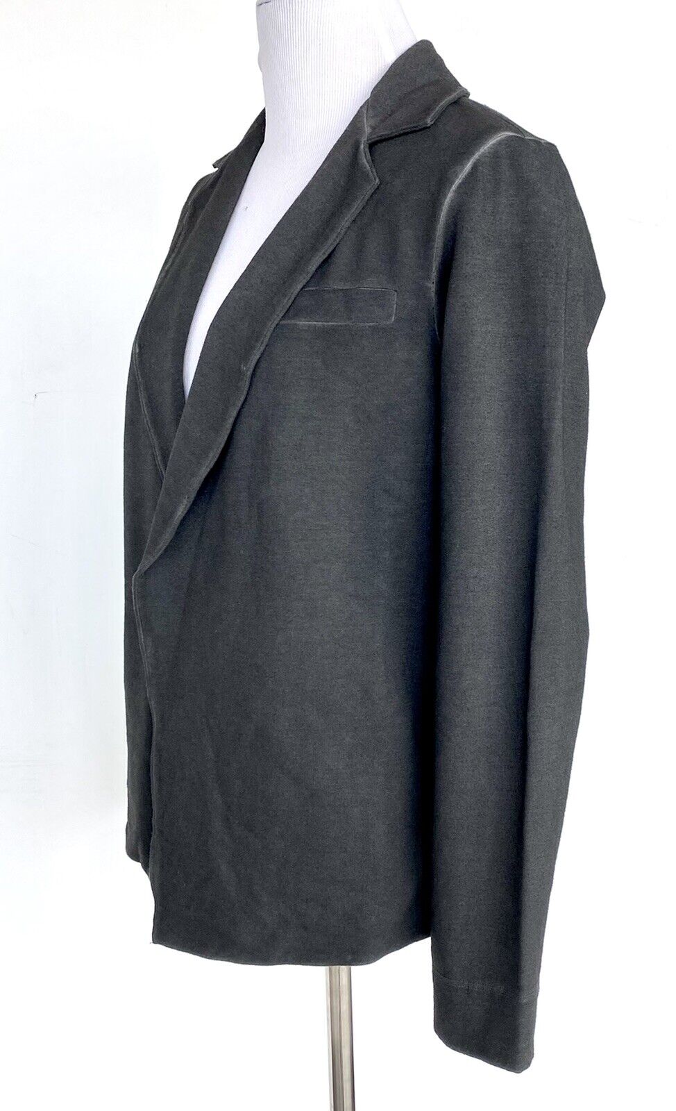 Nic + Zoe Graphite Open Front Blazer Jacket Distressed XS Retail $148 Price $48