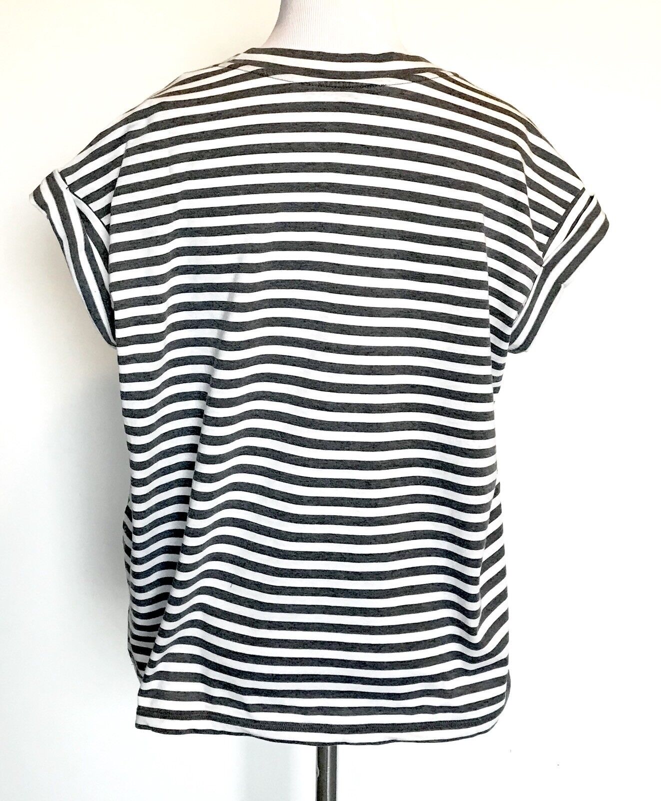 AllSaints Pina Stripe Slouch Top NWT Retail $65 Price $55 Size XS Black/ Chalk