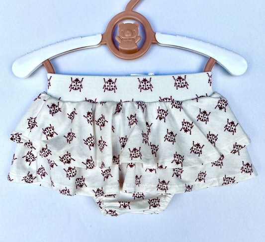 Kate Quinn Soft Modal Double Ruffle Bloomer Retail $28 Price $22 0-3 M Ladybugs