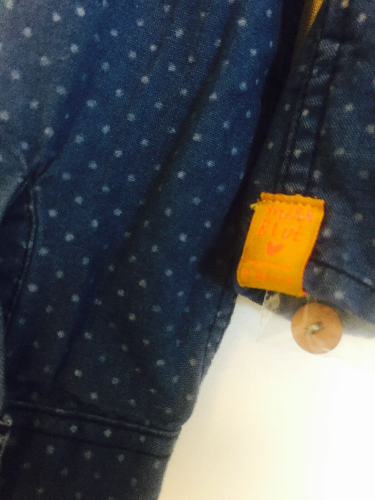 Scotch R'Belle Girls Indigo Blue Shirt. NWT Age 10 Retails $99 Price $34