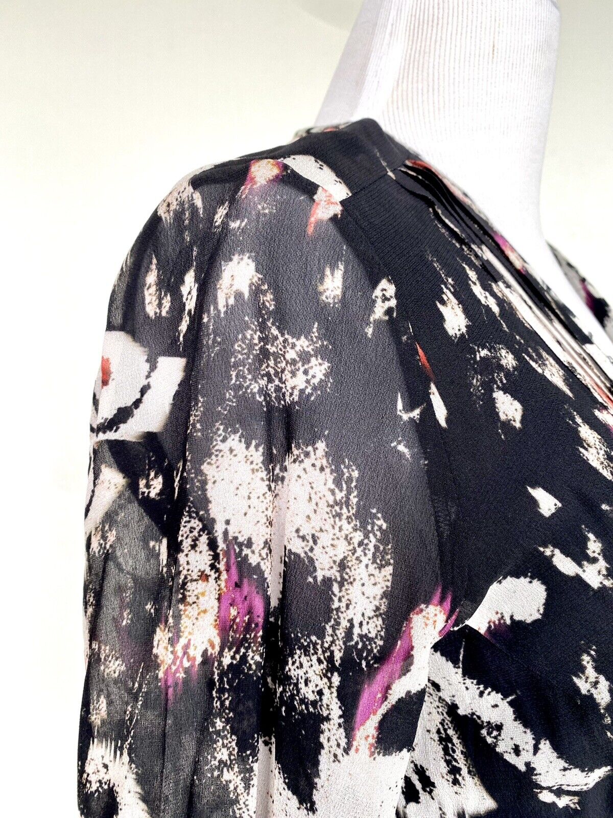 Allsaints Lizia Wing Chiffon Dress NWT Size 0 Retail $398 Price $165