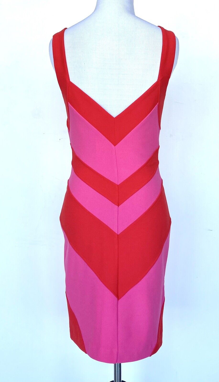 Karen Millen Striped Zip Through cocktail dress Size US 4 Retail $248 Price $149