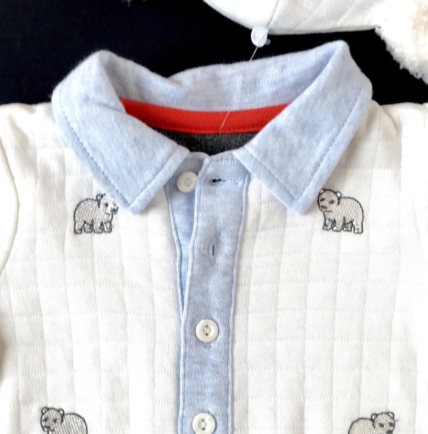 Little Me 2 Pc White Bear Outfit & Hat 6M Retail $32 Price $22 NWT