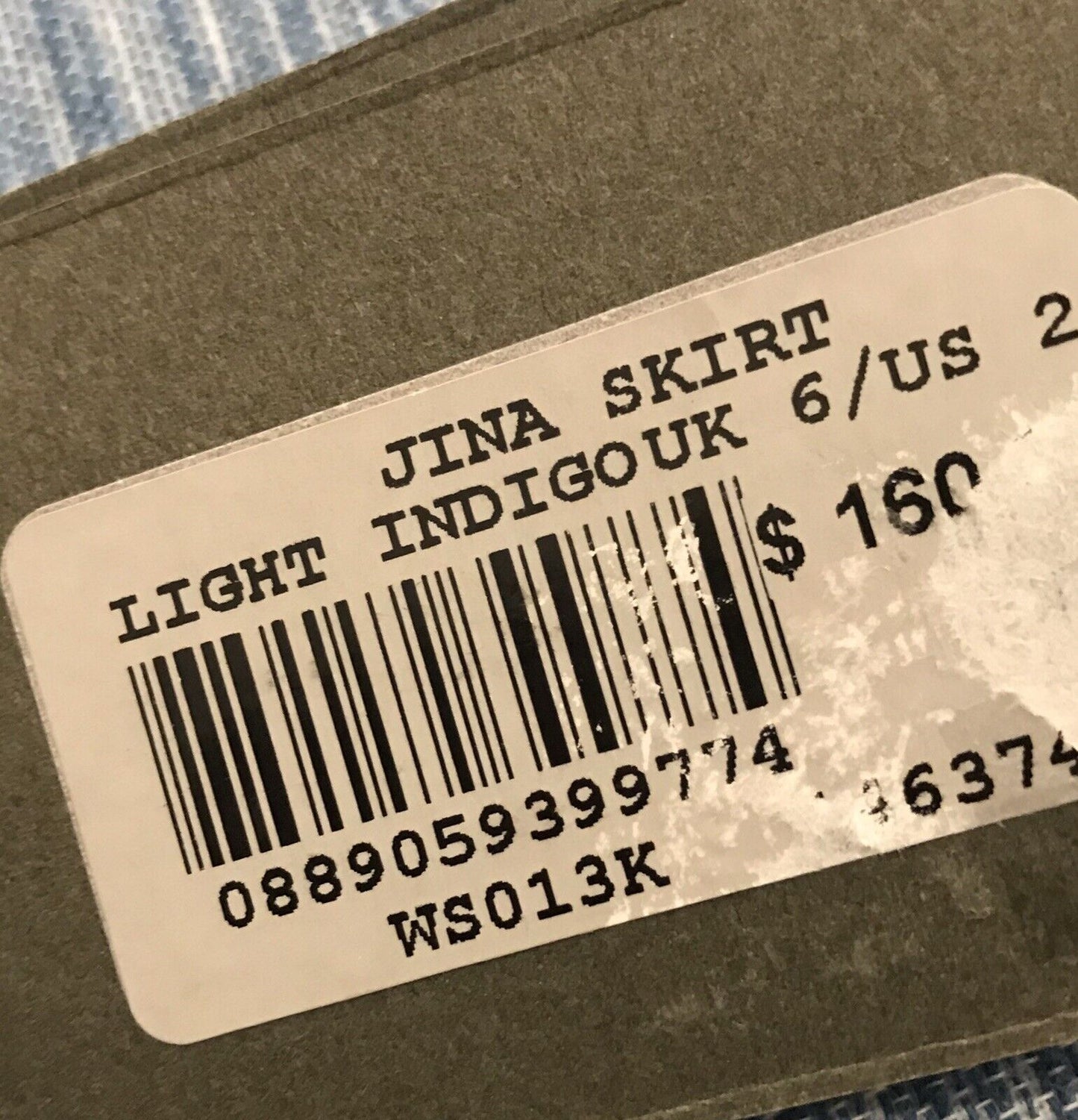 AllSaints Blue Jina Frayed Skirt NWT Size 2 Retails $160 Price $79 NWT