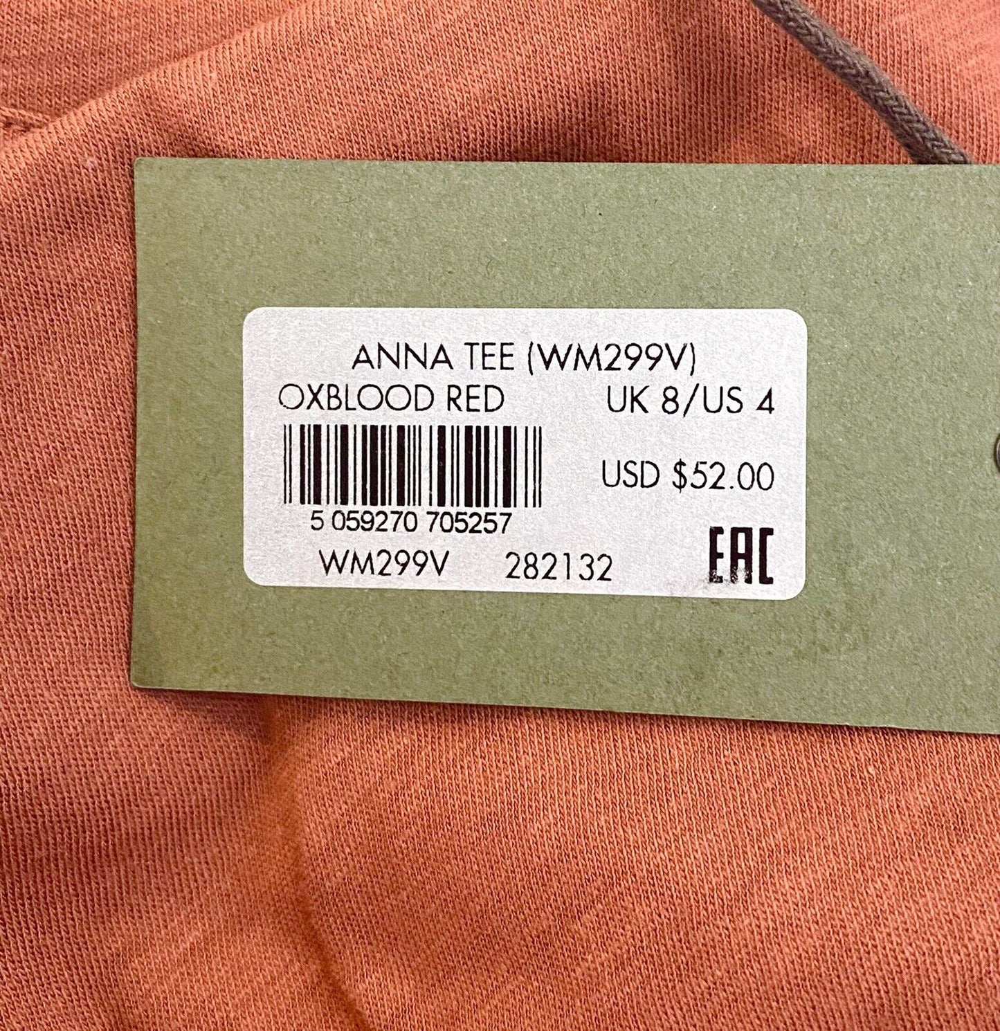 AllSaints Anna Tee Oxblood Red NWT Retail $52 Price $42 Size 6