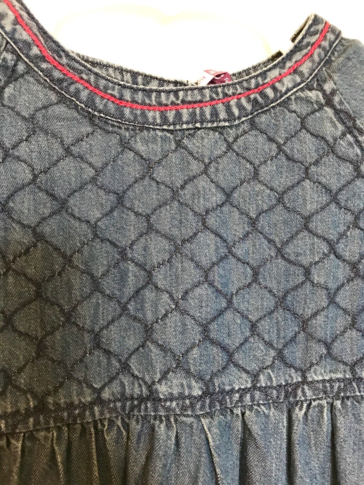 Babyface Soft Washed Denim Dress. Pockets & Stitched Detail NWT Age 4 Price $28