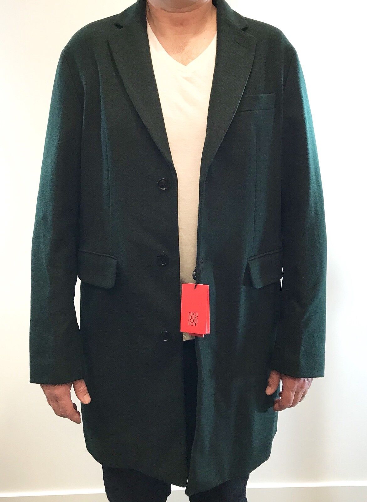 Carolina Herrera Dark Green Wool Coat. Retails $685 Price $285 NWT Size L