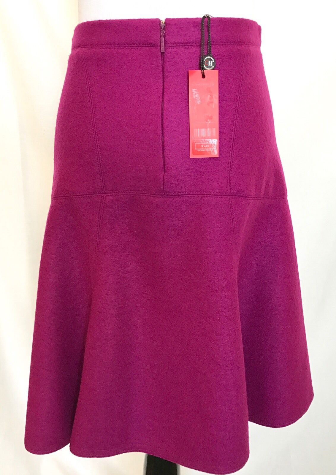 Carolina Herrera  Wool Purple Skirt NWT Retail $445 Price $170 Size 2