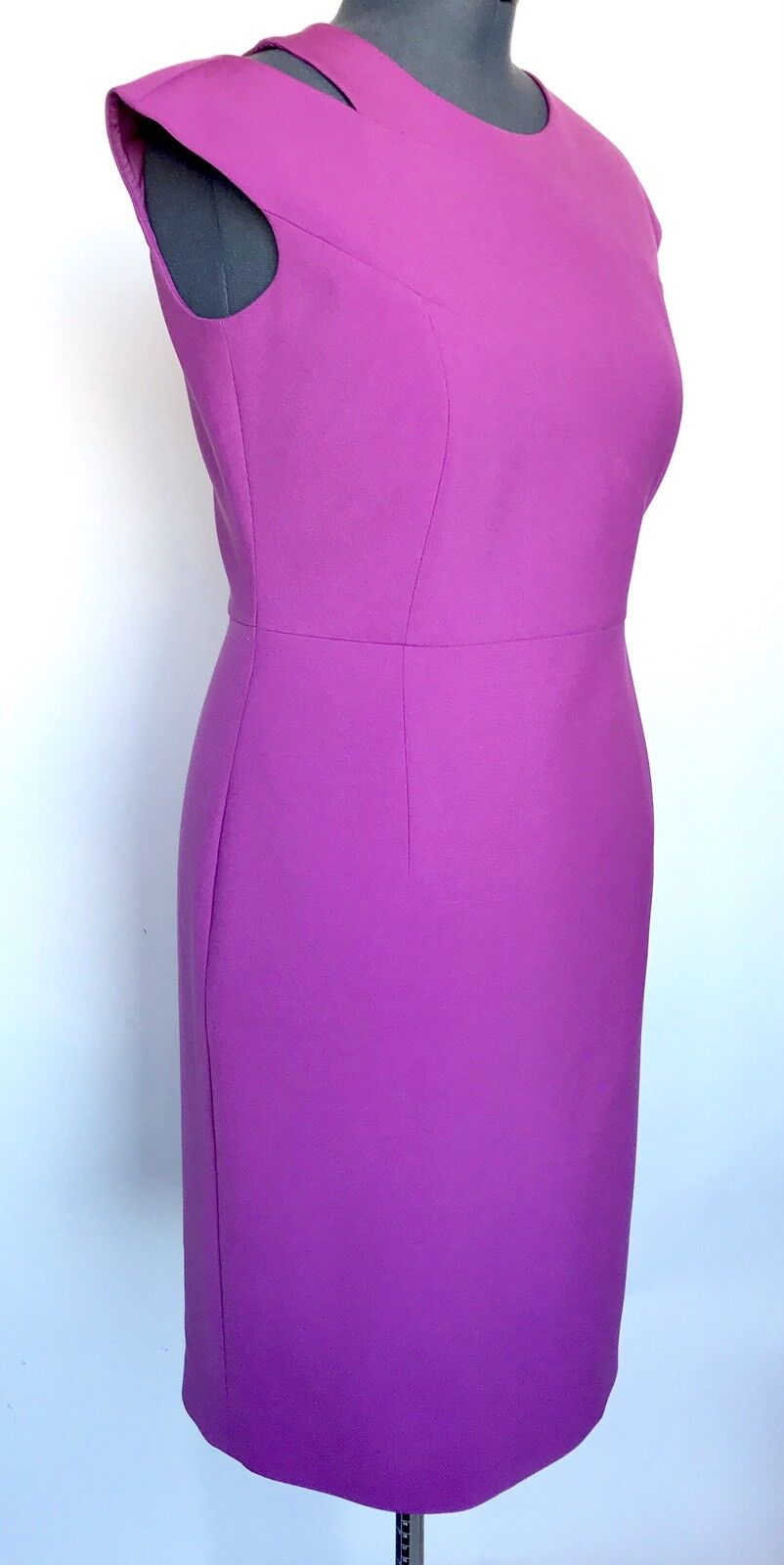 BOSS Hugo Boss Danouk Purple Cutout Sheath Dress Retail $575 Price $225 Size 10