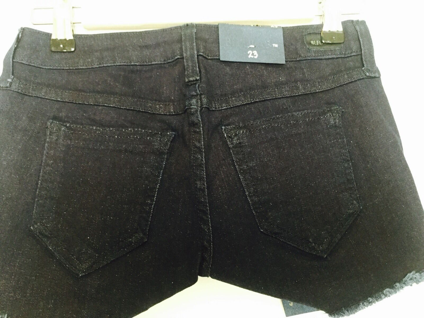BLEULAB Reversible jean shorts.retails $198 price $39 SILVER CRACK FOIL 23 Waist