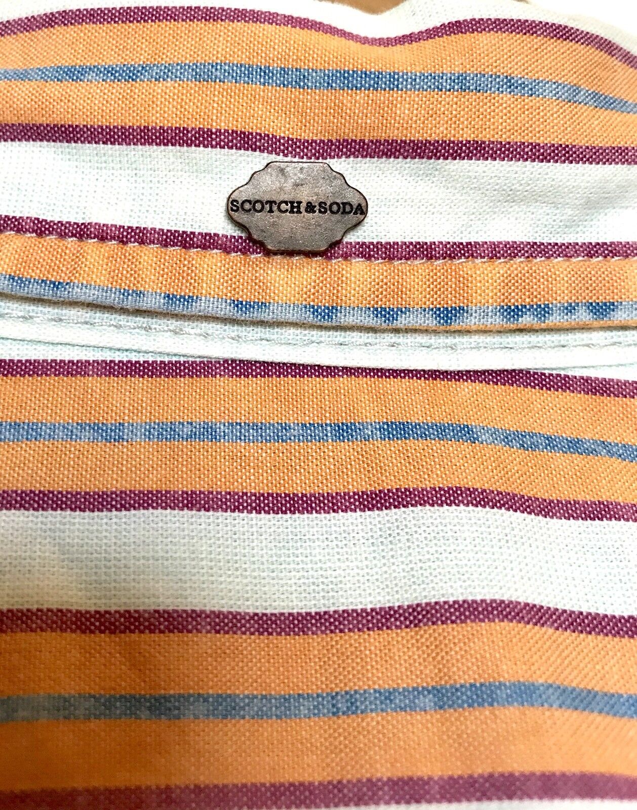 Scotch & Soda Striped LS Cotton Shirt. NWT Small Retail $98 Price $59