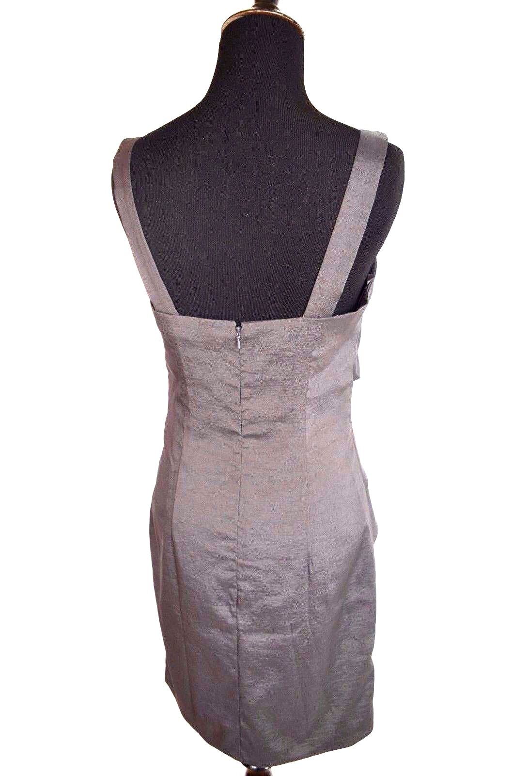 Dalia MacPhee Silver gray Formal Prom, Cocktail Dress Diamanté NWT Sz 4 $45