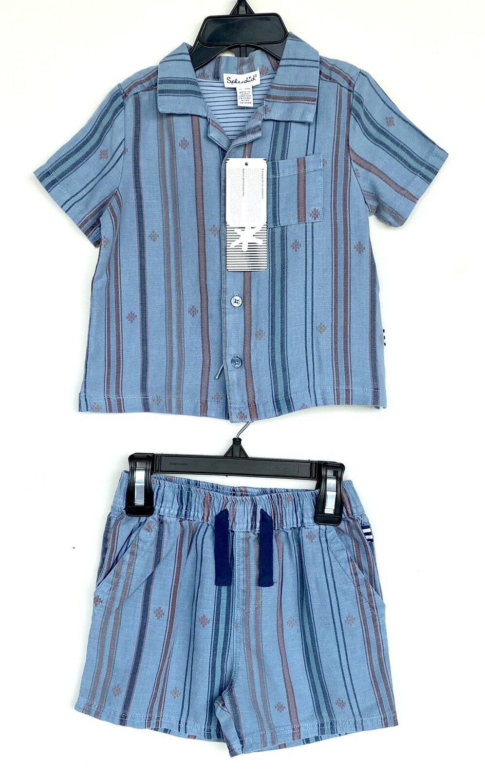 Splendid Soft Linen Shirt & Shorts Set  Retail $60 Price $41 NWT 12-18 M
