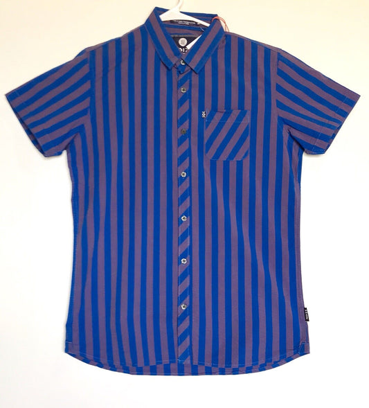 Noize Cobalt Blue Stripe SS Shirt. Retail $98 Price $46 NWT Size L
